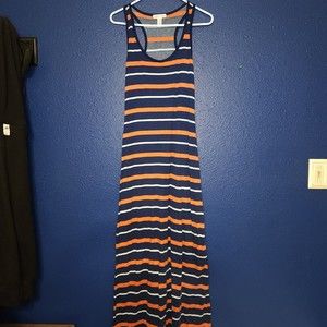 Ambiance Apparel Women’s Dress Size M Navy White Orange Medium